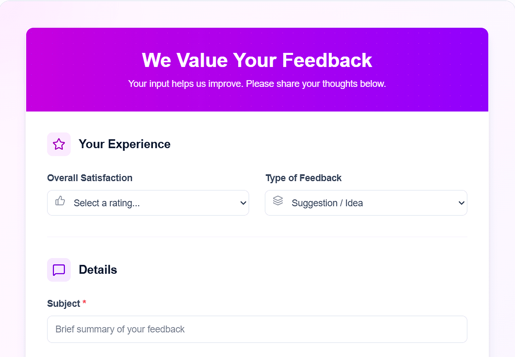 Feedback Form
